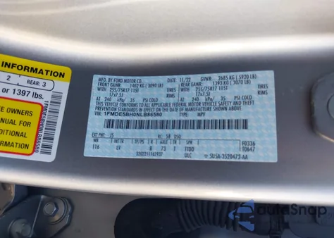 2022 Ford Bronco Big Bend from USA, damaged, VIN 1FMDE5BH0NLB86580